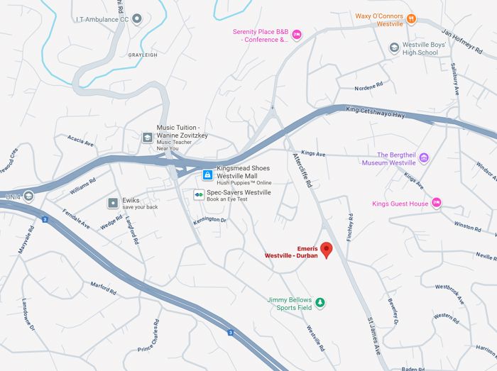 Map to Emeris campus