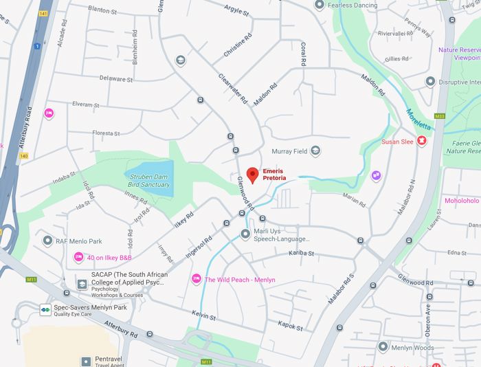 Map to Emeris campus