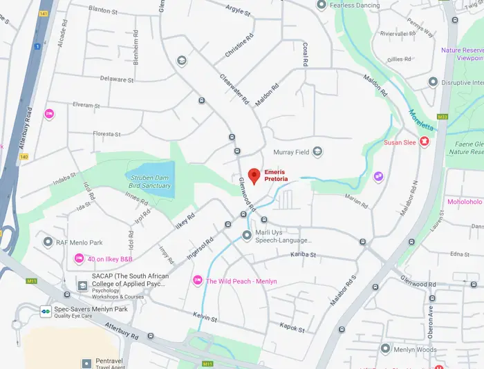 Map to Emeris campus