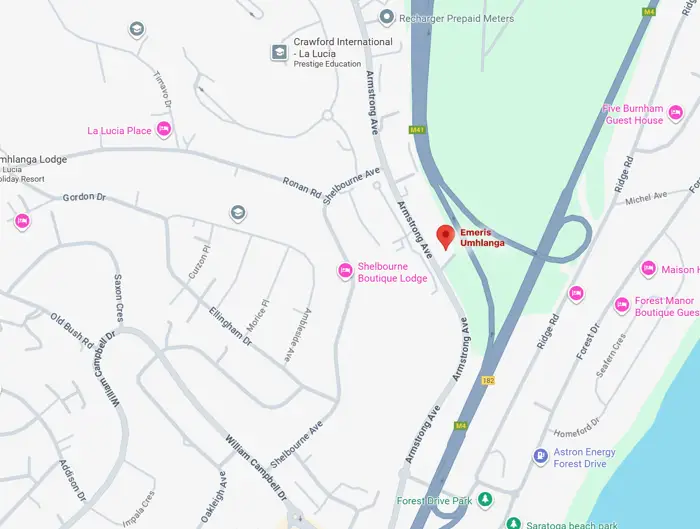 Map to Emeris campus