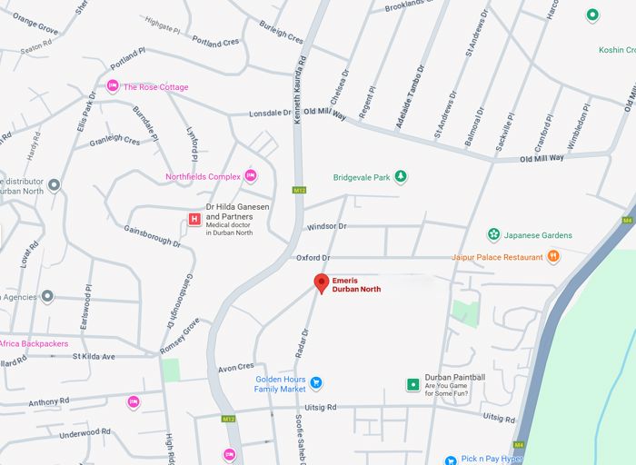 Map to Emeris campus