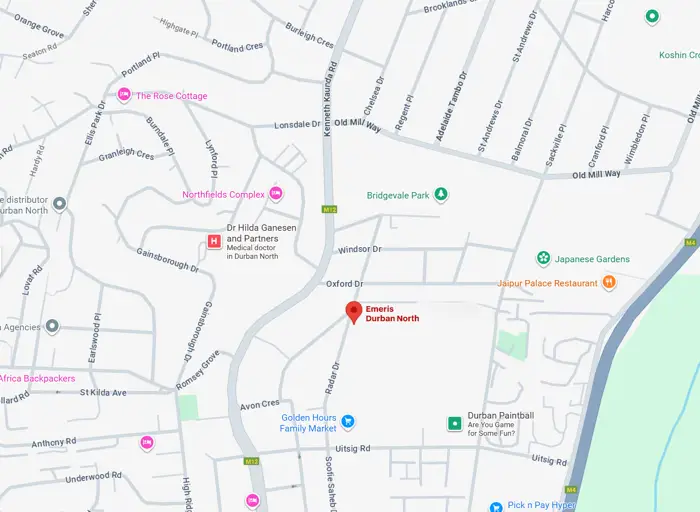 Map to Emeris campus